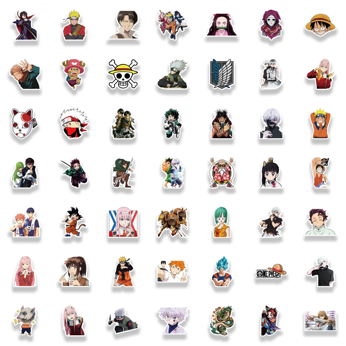 100PCS Mix Anime Stickers Waterproof