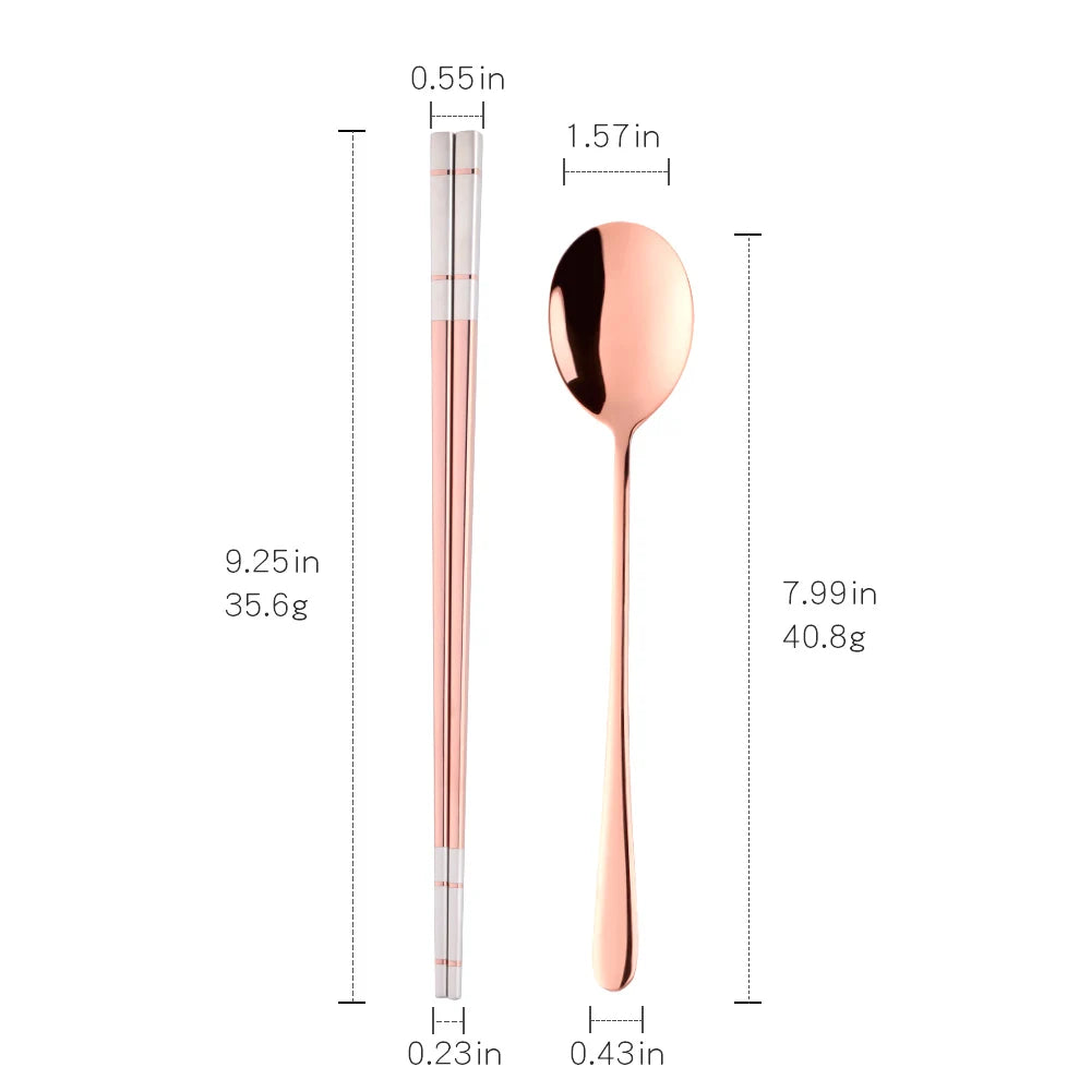 Set de Baguettes & Cuillère Coréennes